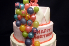 Elephant Balloon First Birthday Cake sm
