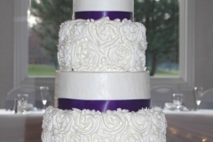 Purple and Rosette Wedding Cake location sm
