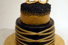 Black and Gold Birthday Cake sm
