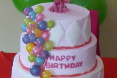 Elephant Balloon First Birthday Cake party