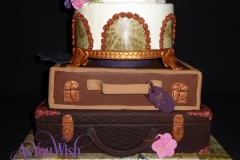 Paris Destination Antique Map and Luggage layers sm