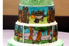 Homestead Stained Glass Wedding Cake sm