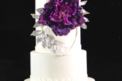Silver Leaves Wedding Cake sm